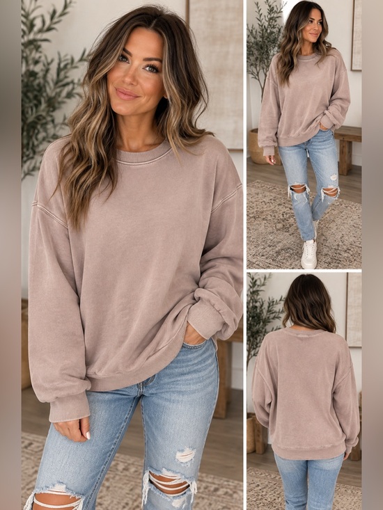 SKIMS Sweaters - SKIMS Oversized Crewneck Pullover Sweater Size Medium